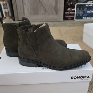 Sonoma Women’s Lottiee Suede Ankle Boots - Olive